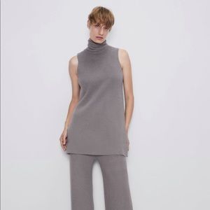 Zara wide leg knit pants NWT